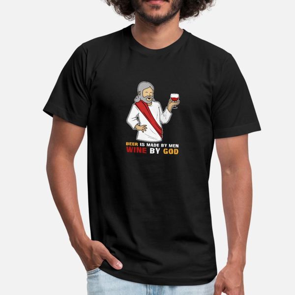 

beer is made by men, wine by god t shirt men create 100% cotton s-3xl kawaii famous basic spring leisure shirt