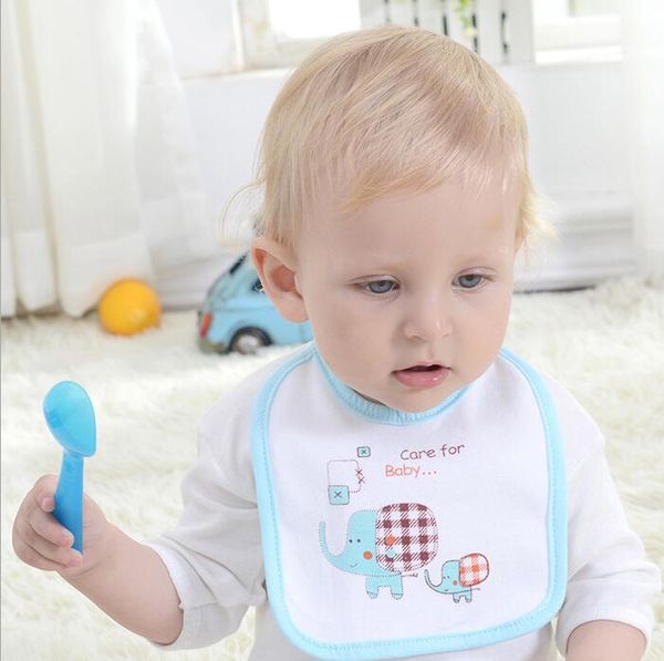 

hair accessories born layer soft cotton elephant feeding bibs girls boys baby animal towel infant burp cloth waterproof, Slivery;white