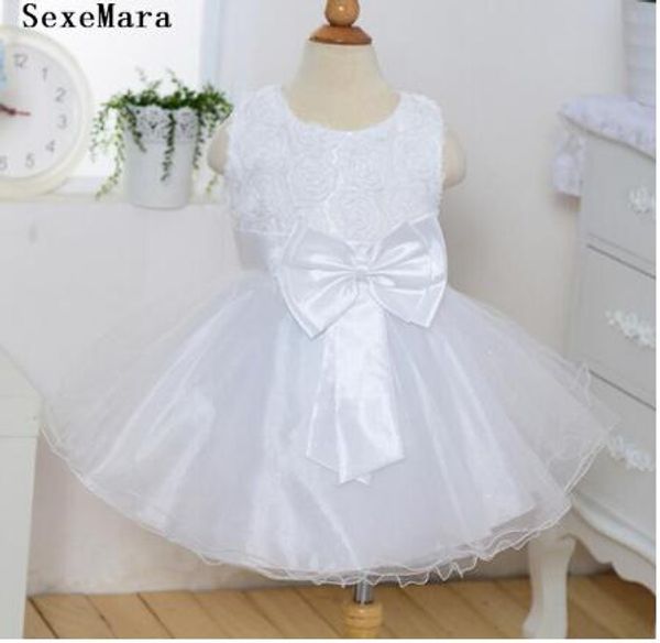 

new baby girl birthday dress christening dresses 1 year girl baby birthday dress size 1-14y, Red;yellow