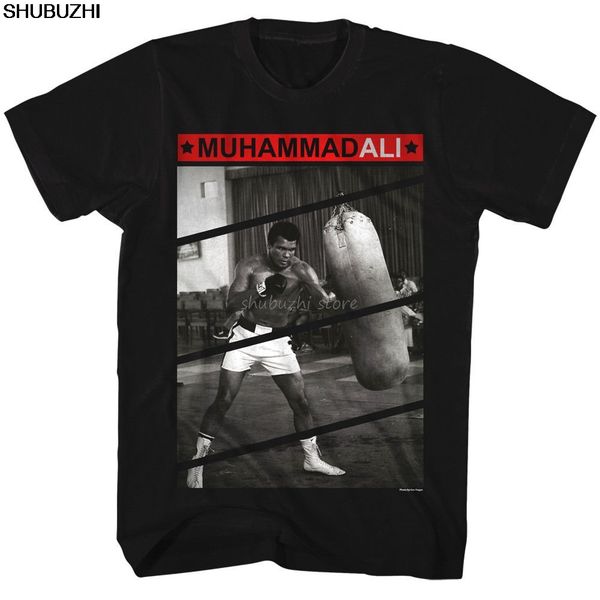 

official muhammad ali training heavy bag men's t-shirt boxing fashion brand tees new cotton tshirt sbz1081