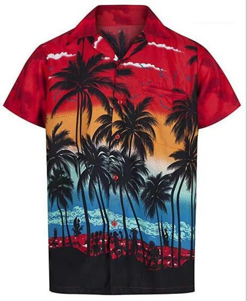 

printed beachwear casual loose single breasted scenery homme shirts fashion hawaii style shirts men designer flora, White;black
