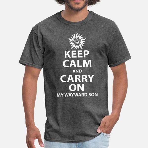 

supernatural inspired keep calm supernatural t shirt men custom short sleeve euro size s-3xl homme anti-wrinkle humor spring unique shirt