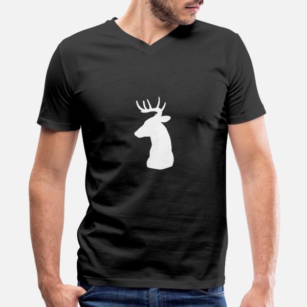 

white christmas deer t shirt men crazy 100% cotton s-3xl solid color crazy authentic spring original shirt
