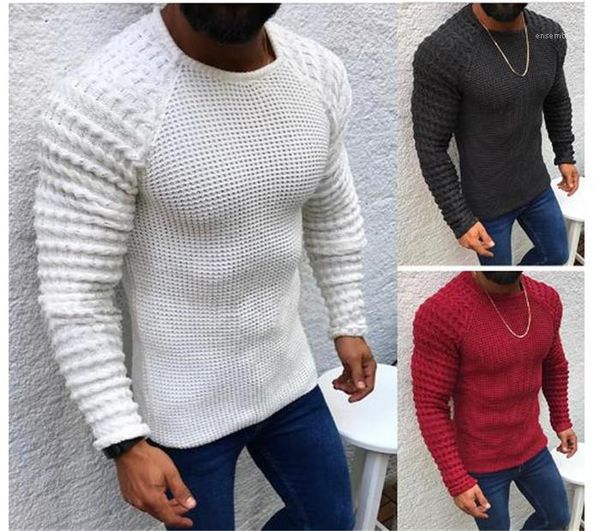 

long seelve clothing comfortable keep warm autumn mens round neck pullover sweater designer leisure slim fit, White;black