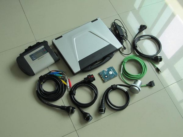 

mb star c4 diagnostic tool with hdd software with laptoughbook cf52 for car and truck scan tool 2 years warranty