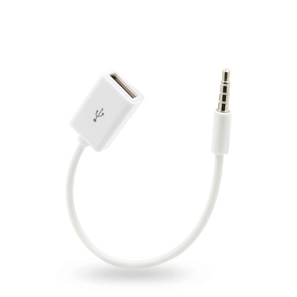 

usb 2.0 female to 3.5mm aux jack adapter cable for car audio converter cord