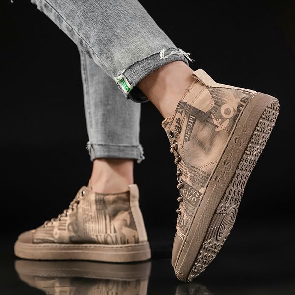

men's casual shoes lace-up lightweight vulcanized shoes breathable sports fashion casual men's trendy zapatillas de hombre, Black