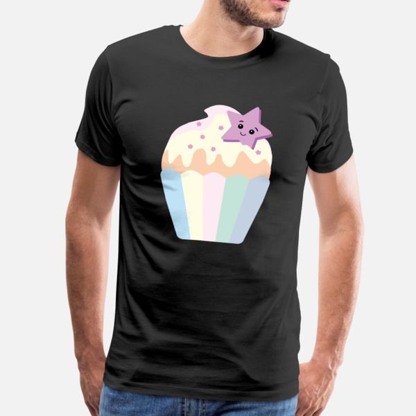 

cupcake kawaii star t shirt men designs cotton s-xxxl clothing fitness comfortable spring formal shirt
