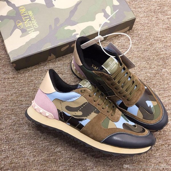 

spring 2020 new rockrunner camouflage fashion color matching trend well-known brand lace-up casual shoes r design trend no. 1