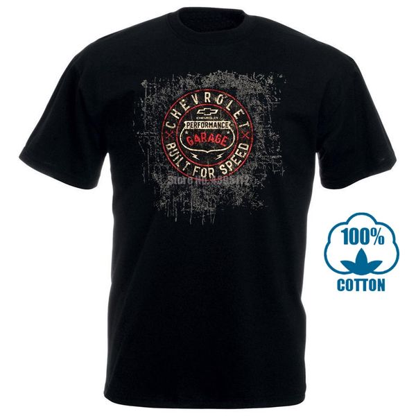 

chevy chevrolet performance black distressed 100% pre shrunk cotton tee shirt 100% cotton letter printed t shirts tee