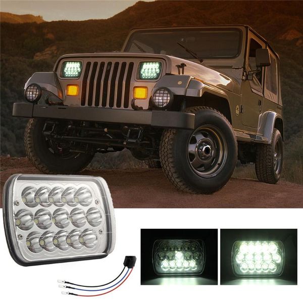 

kongyide auto light 300w led headlight square 3 row 5x7 hi/lo sealed beam projector driving lamp accessories for car ju22