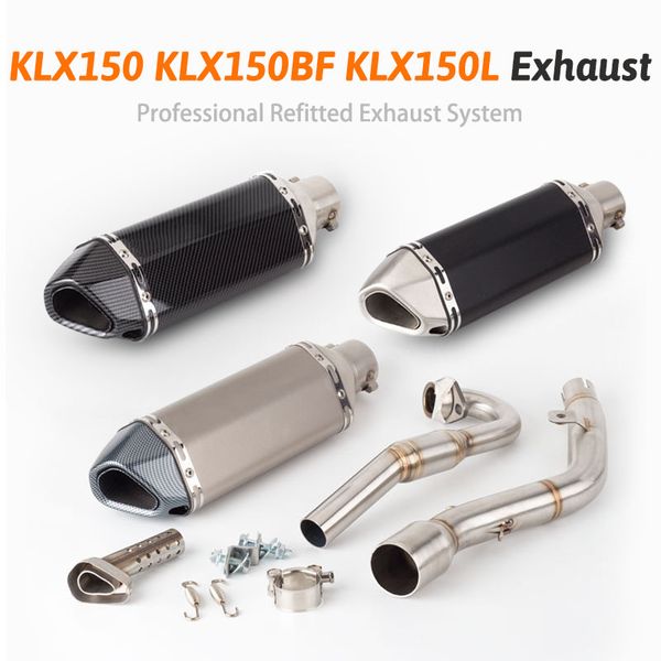 

motorcycle modification off-road vehicle exhaust escape klx 150 pipe klx150 front klx150bf klx150l muffler with db killer