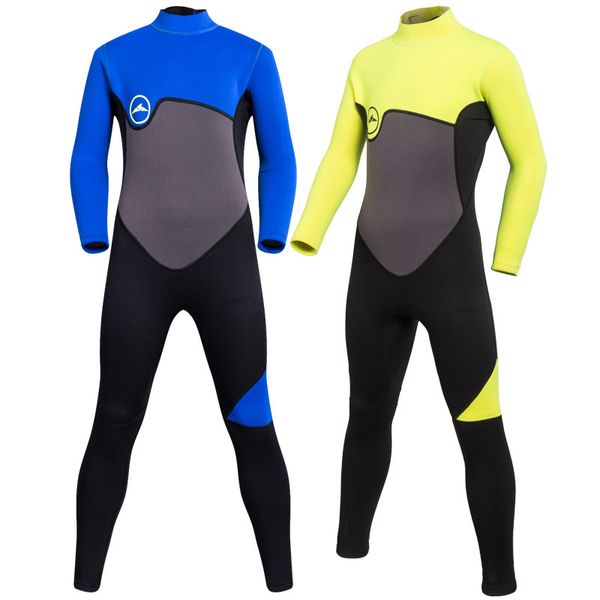

children 2mm neoprene wetsuits back zipper one piece swimsuit uv protection thermal swimwear for kids youth boys girls dive suit