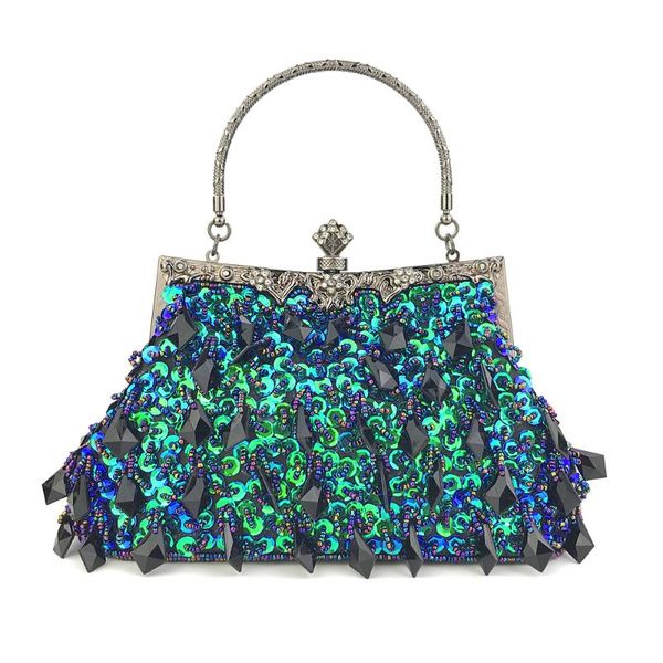 

ladies designer glitter sequins evening bags luxury shoulder bags for women mini beading handle crossbody