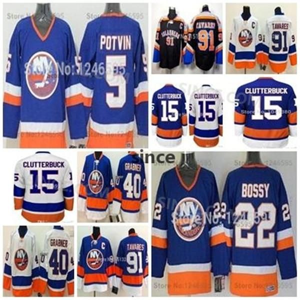 

women men kid ny islanders 91 john tavares cal clutterbuck 22 mike bossy jersey 5 denis potvin 40 grabner blue/white hockey jerseys, Black;red