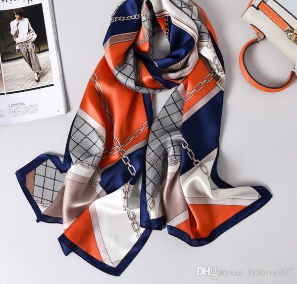 

2019 designer scarf women letter shawl scarf fashion long neck ring christmas gift scarves wholesale s12, Blue;gray