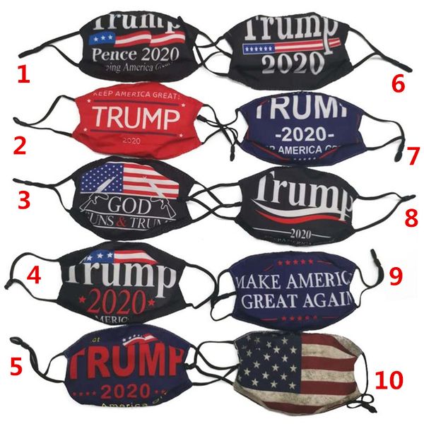 

donald trump face mask american election print dustproof face masks adults anti-uv washable face mask outdoor sports washable cotton masks, Blue
