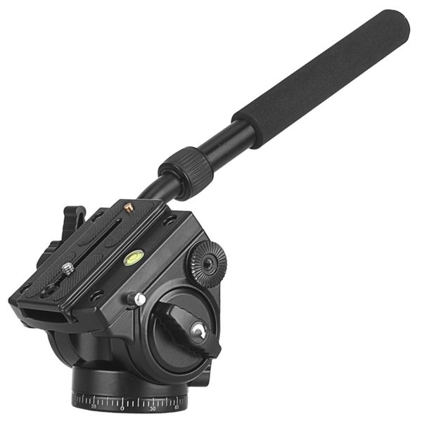 

camera tripod head 18kg load fluid head aluminum swivel panhead video dslr digital camera professional tripod handle pan