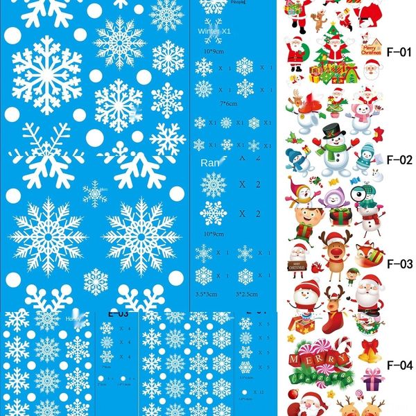

new christmas electrostatic jewelry paperadhesive paper adhesive paperl shopping mall window decoration ornaments elderly stickers big h