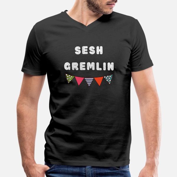 

sesh gremlin t shirt men printing 100% cotton plus size 3xl formal sunlight building spring pattern shirt