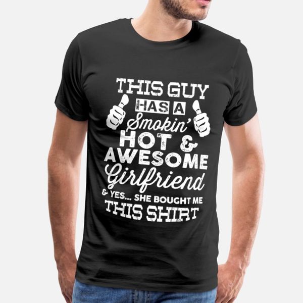 

smokin awesome girlfriend boyfriend love t shirt men personalized cotton s-xxxl cool crazy casual spring cool shirt