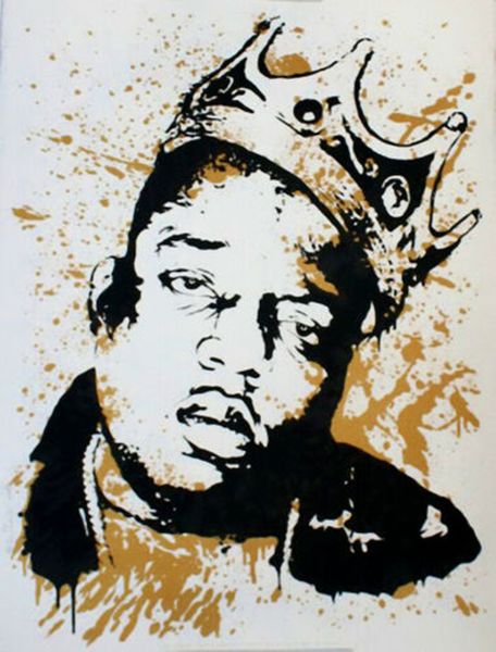 

г-н brainwash graffiti art biggie smalls home decor расписанная hd печать картина масло на холст wall art холст изображения 200814