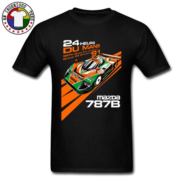 

787b race car прохладный tshirt большие рубашки для мужчин 100% хлопок crewneck мужчины топы футболка смешная тенниска верхнего качества оде