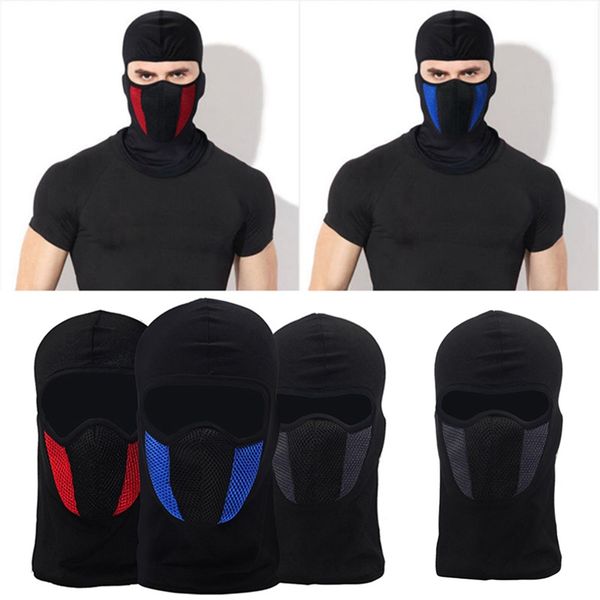 

cotton grid balaclava hat motorcycle face mask men outdoor sports windproof dustproof breathable motorcycle mask scarf women, Black