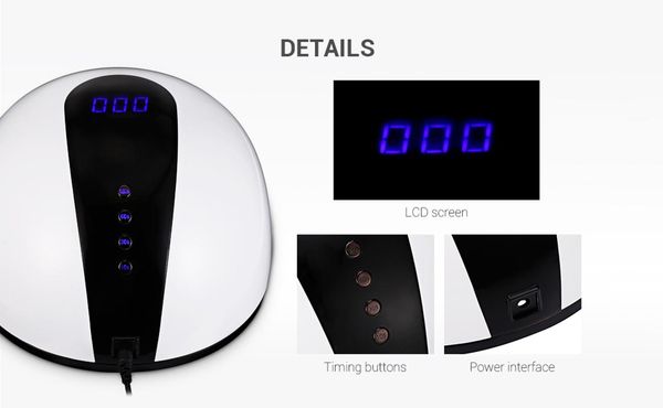 

80w 36 leds uv led manicure tool curing nail gel dryer lamp