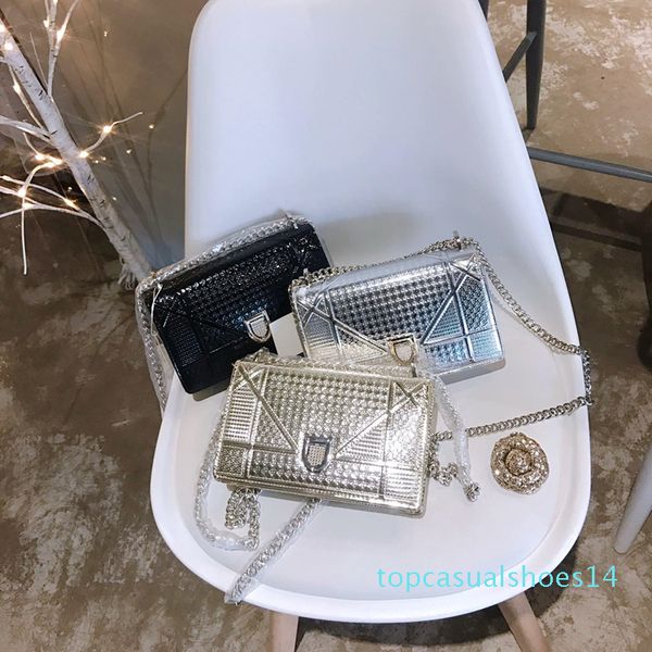 

designer handbag luxury handbags ladies chain shoulder bag patent leather diamond luxury evening bags cross body t14
