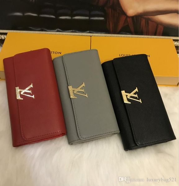 

women wallets fashion brand new men leather long wallet women purse card holders wallet, Red;black