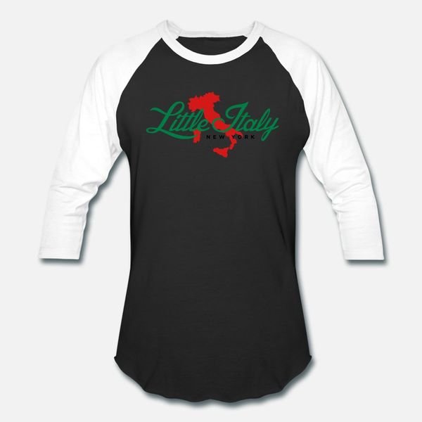 

little italy ny t shirt men customized short sleeve o-neck trend loose breathable summer style slim shirt