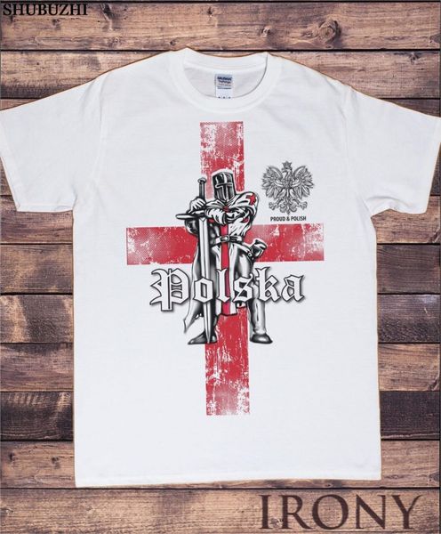 

shubuzhi fashion solid color men tshirt mens t-shirt- poland polska knight, proud and polish loyalty print casual tee