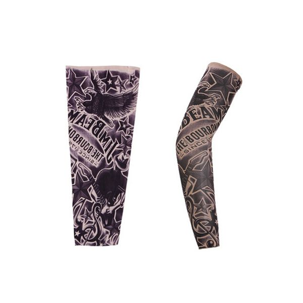 

38cm tattoo print cycling bike bicycle arm warmers 1pc arm warmers cuff sleeve cover anti uv protection oversleeve novel cool, Black;gray