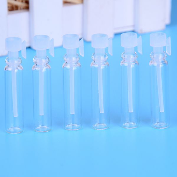 

storage bottles & jars 10/50 pcs/lot mini glass sample bottle perfume vials 1ml empty laboratory liquid fragrance test tube trial