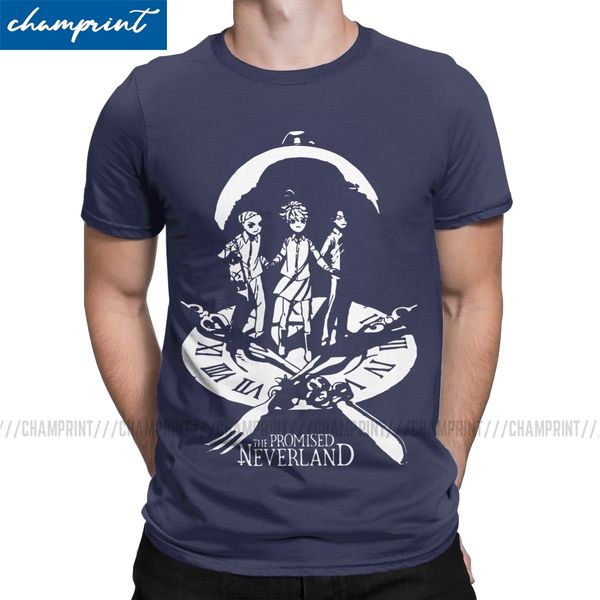 

funny the promised neverland emma ray and norman t-shirts for men cotton t shirt short sleeve tee shirt new arrival clothes