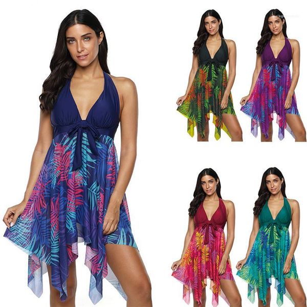 

fit v neck female clothing plus size slim print summer swimsuit multi color quick drying swimwear, White;black