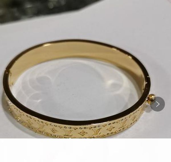 

brand size 5.7*4.9cm luxury cz diamondesigner 18k gold bangles black gold plated bracelet stainless steel bracelets