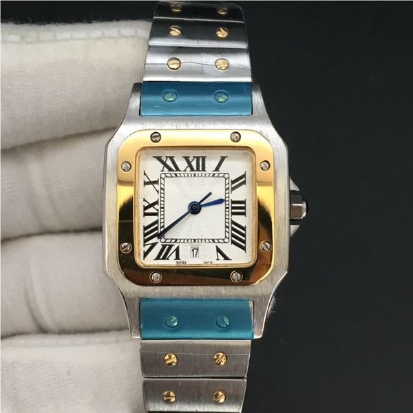 

casual square ladies watches 29mm geneva genuine stainless steel case bracelet quartz watches fashion women wristwatch gift, Slivery;brown