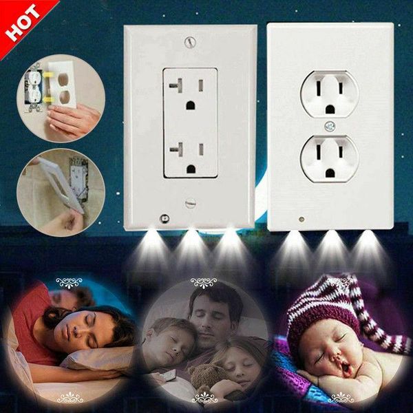 

подключи крышка led night light pir датчик движения света безопасности angel розетка прихожая спальня ванная ночника