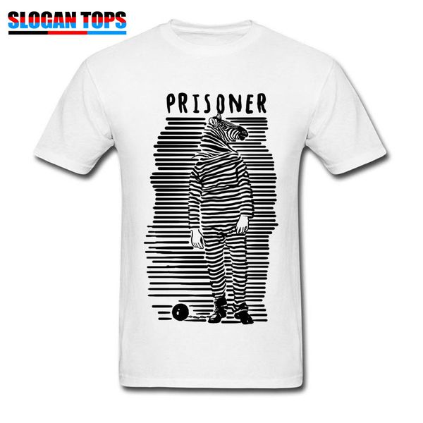 

funky clothes men t-shirt prisoner zebra black white t shirt high street streetwear guys unique tee shirts ing