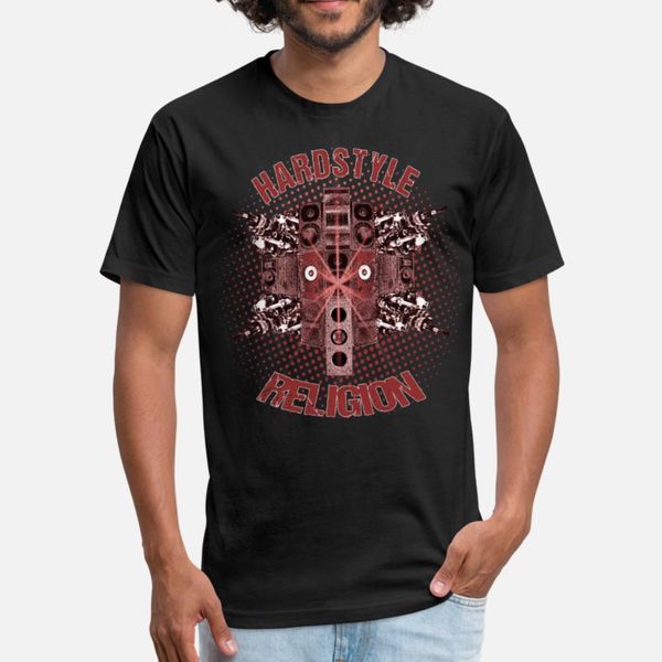 

hardstyle religion red loudspeaker laser gabber t shirt men design cotton crew neck fit famous authentic summer unique shirt