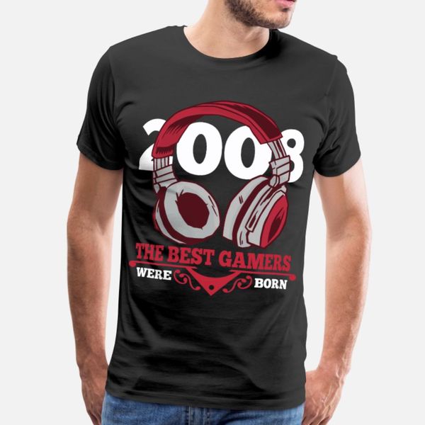 

gamer gaming 2008 birthday present kids gift game t shirt men character tee shirt crew neck pattern fitness breathable spring letters shirt