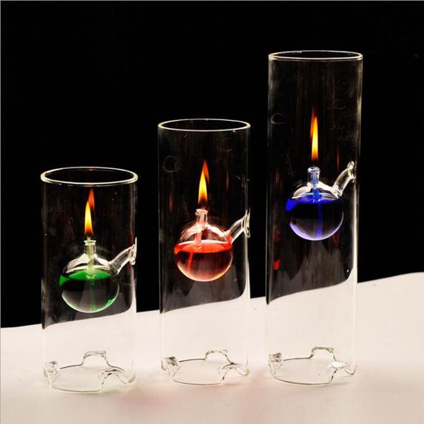 

6sets/pack cylinder glass oil lamp home decorative diameter=8cm height=18cm 22cm 28cm wedding favor gift