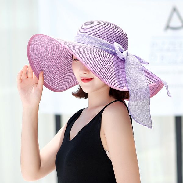 

summer fang shai mao ms. beach hat beach so many marvellous cities along the uv folding hat holiday travel visor, Blue;gray