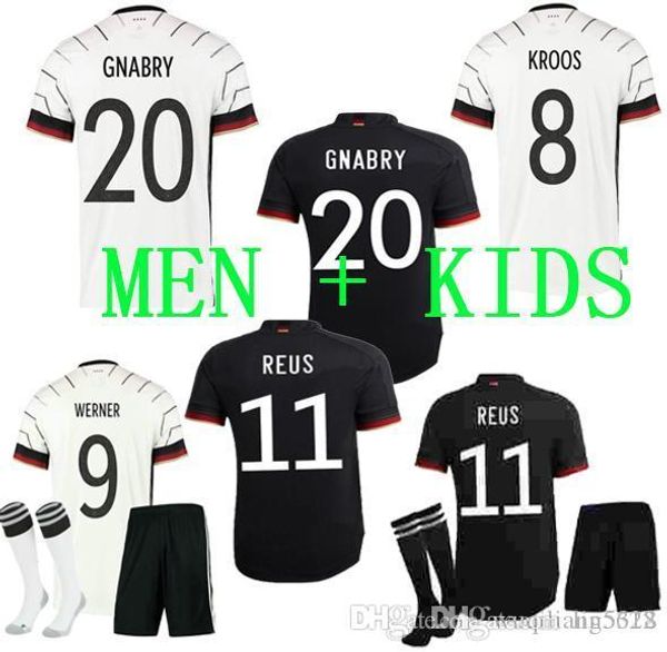 

2020 2021 soccer jerseys home away kids kit hummels kroos draxler reus muller gotze kimmich football shirt uniforms, Black