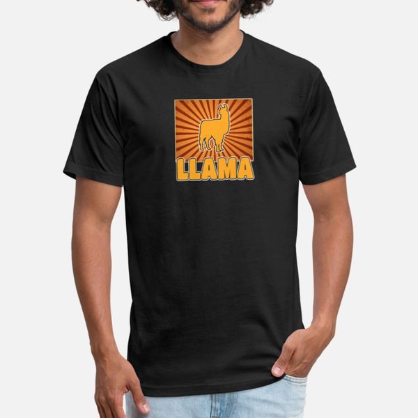 

lama t shirt men character cotton crew neck basic solid famous funny spring normal shirt