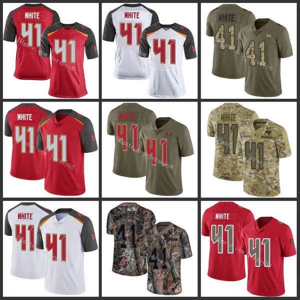 

tampa bay buccaneer black 41 devin white red nfl men women youthjersey, Black;red