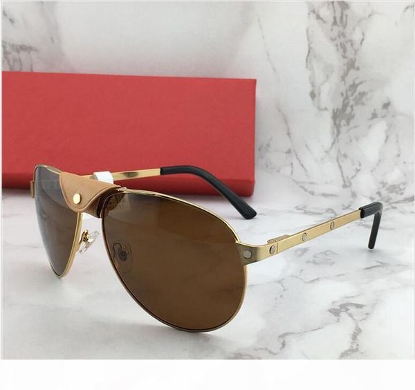 

new fashion designer sunglasses 229099669 frame leather pilots popular selling style uv400 lens protection eyew classic style, White;black