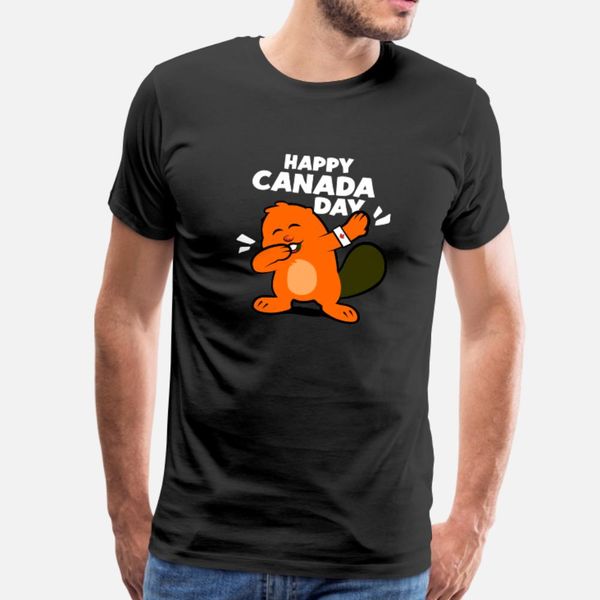 

beaver dabbing canada day celebration t shirt men designing short sleeve plus size 3xl basic solid loose breathable summer style shirt